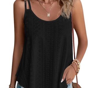 NWOT Eyelet Loose Casual Summer Tank Top